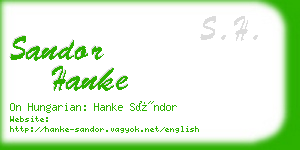 sandor hanke business card